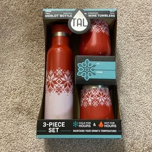 TAL Merlot Bottle & Wine Tumblers